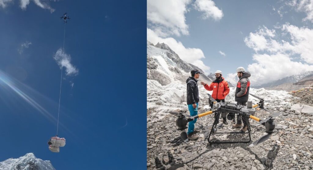सगरमाथाको फोहर सङ्कलनमा ड्रोनको प्रयोग