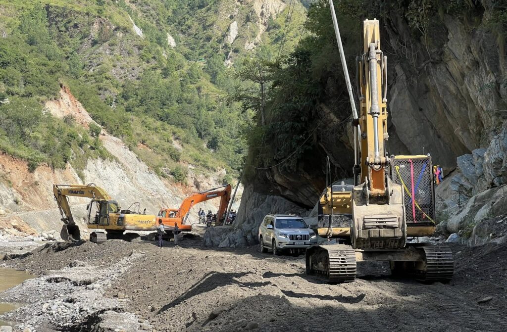 क्षतिग्रस्त बिपी राजमार्गमा स्थायी पुनः निर्माण सुरु