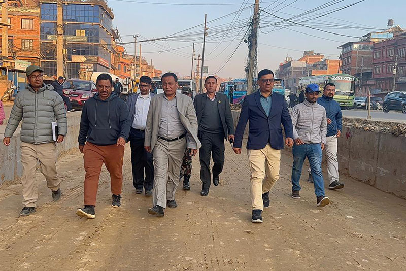 सूर्यविनायक—धुलिखेल सडक निर्माण प्रगति ५० प्रतिशत