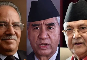 राष्ट्रपति पौडेलले तीन दलका शिर्ष नेताहरुसँग छलफल गर्दै