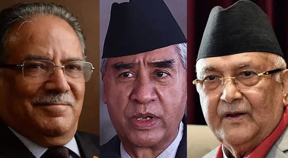 राष्ट्रपति पौडेलले तीन दलका शिर्ष नेताहरुसँग छलफल गर्दै