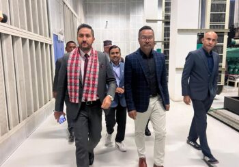 सञ्चारमन्त्री खरेलद्वारा एनसेल कार्यालय अवलोकन