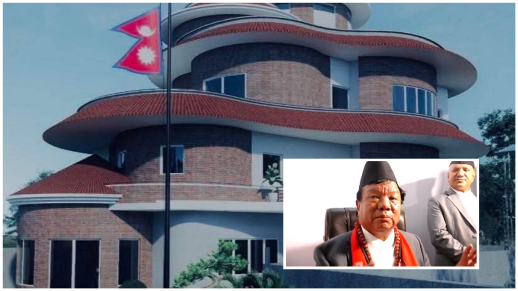 ओली कुटीको नक्सा पोस्ट गर्दै शिक्षामन्त्री लेख्छन्- ‘इन्जिनियरलाई कारबाही गर्नुपर्छ !’