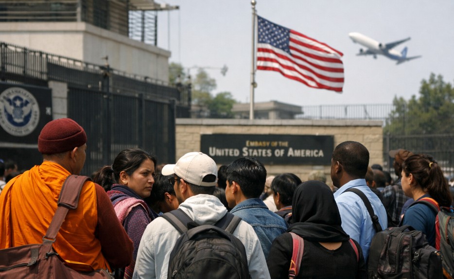 नेपालसहित ७५ देशलाई आप्रवासी भिसा प्रक्रिया स्थगित गर्ने अमेरिकाको घोषणा