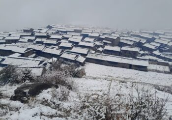 म्याग्दीको गुुर्जा र घोडेपानीमा हिमपात