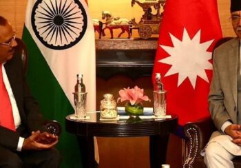 दिल्लीमा दाहाल र भारतीय सुरक्षा सल्लाहकार डोभालबीच भेट