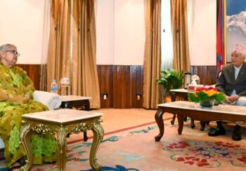 राष्ट्रपति पौडेल र प्रधानमन्त्री कार्कीबीच भेटवार्ता