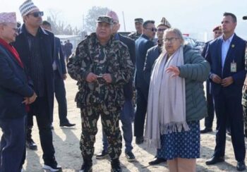 दूतमार्गमा प्रधानमन्त्रीको निरीक्षणः धाार्मिक विश्वास र सम्पदालाई असर नपार्न निर्देशन