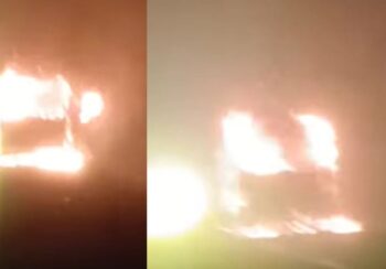 काठमाडौंबाट सुर्खेत जाँदै गरेको रात्री बसमा आगलागी, गाडी पूर्ण रूपमा जलेर नष्ट